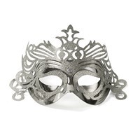 Masca Venetiana Cu Ornament Argintie