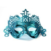 Masca Venetiana Cu Ornament Turcoaz