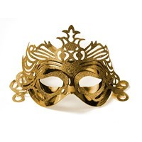 Masca Venetiana Aurie Cu Ornament