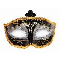 Masca Venetiana Cu Ornamente aurii si argintii
